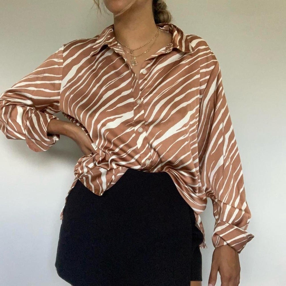 A New Day zebra print Women's multi Blouse - Picture 1 of 4